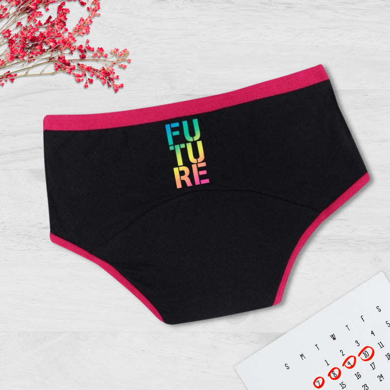 D'chica Future Print Eco-friendly, Anti-Microbial Lining, Period Panties For Teenagers, No Pad Required - D'chica