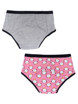 D'chica Pack of 2  Eco-friendly o-Friendly Anti Microbial Lining Period Panties For Teenagers Maroon, No Pad Required, Grey & Kitty Print - D'chica
