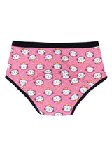D'chica Kitty Print Eo-Friendly Anti Microbial Lining Period Panties For Girls Pink With Black Lining, No Pad Required - D'chica
