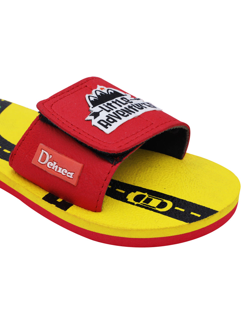 D'chica Pirate Adventure Applique Slippers Yellow & Red - Monsoon Sale