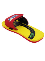 D'chica Fast Cars Applique Slippers Yellow & Red - Monsoon Sale