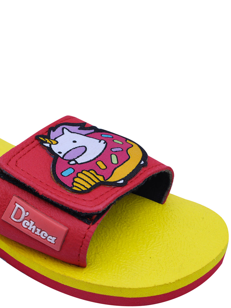 D'chica Girl Applique Home Slippers For Girls