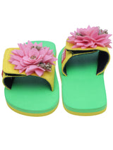 D'chica Flower Embellishment Slippers For Girls - Monsoon Sale - D'chica