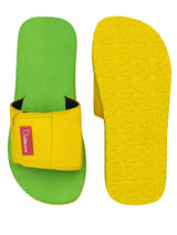 D'chica Slippers Sliders For Kids Yellow & Green - Monsoon Sale - D'chica