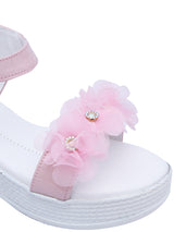 D'chica Festive & Partywear Wedge Heels For Girls Pink - D'chica