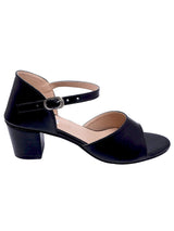 Casual Wear Black Ankle Strap Heel - D'chica