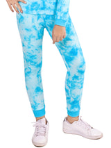 D'chica Slim fit Thermal Blue Tie & Dye Printed Bottom For Girls