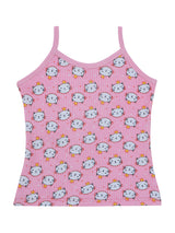 D'chica Slim fit Set of 2- 1 Kitty Print Themal Top &  1 Unicorn Print Thermal Top For Girls White