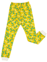 D'chica Slim fit Bro Dino Print Thermal Track Pants For Boys & Girls Yellow